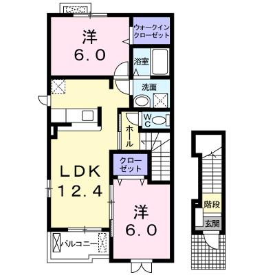 プラシードⅡ 201【管理NO：1-014859302-02010】 ★家具家電は申し込み後に搬入します★の外観画像