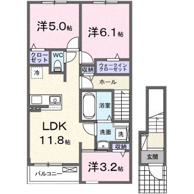 フランコリーヌ　７ 202【管理NO：1-028298901-02020】の外観画像