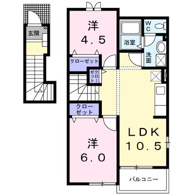プレジール 203【管理NO：1-012438702-02010】 ★家具家電は申し込み後に搬入します★の外観画像