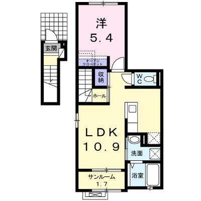 ル　シェルブルー 203【管理NO：1-019805101-02030】 2026年07月下旬入居可能の外観画像