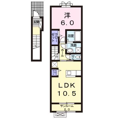 メゾン早坂　弐番館 202【管理NO：1-019091002-02020】 ★家具家電は申し込み後に搬入します★の外観画像