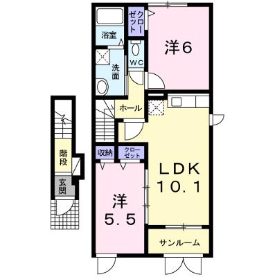 メゾン　ドゥ　ソレイユ 205【管理NO：1-017647801-02050】 ★家具家電は申し込み後に搬入します★ ★2026年08月下旬入居可能★の外観画像