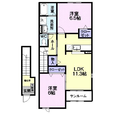 パレ・シャルウィＡ 124【管理NO：1-013906901-02040】 ★家具家電は申し込み後に搬入します★の外観画像