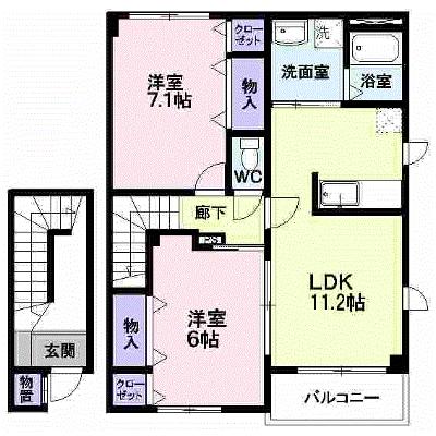 エール　シャンブル　Ａ 202【管理NO：1-011485901-02020】の外観画像