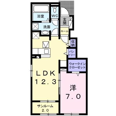 メゾンリッシュ薬師 102【管理NO：1-026210401-01020】 ★家具家電は申し込み後に搬入しますの外観画像