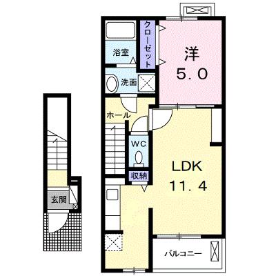 ソレイユ 202【管理NO：1-022777301-02020】 ★家具家電は申し込み後に搬入します 2026年08月上旬入居可能の外観画像
