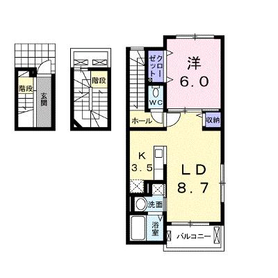 ロング　ハーモニー 301【管理NO：1-020987401-03010】 ★家具家電は申し込み後に搬入します 2026年07月下旬入居可能の外観画像