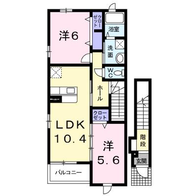モカロールＣ 201【管理NO：1-014671303-02010】 ★家具家電は申し込み後に搬入します★の外観画像