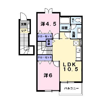 パルフォレストＡ 202【管理NO：1-012204801-02020】 ★家具家電は申し込み後に搬入します★の外観画像