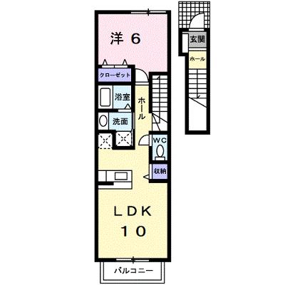 プリュジュールＢ 202【管理NO：1-012142502-02020】 ★家具家電は申し込み後に搬入します★の外観画像