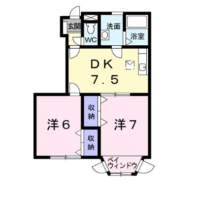 ロワジールⅡ 102【管理NO：1-010378801-01020】 ★家具家電は申し込み後に搬入しますの外観画像