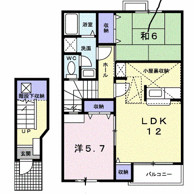 バウム野田 202【管理NO：1-009681101-02020】 ★家具家電は申し込み後に搬入します★の外観画像