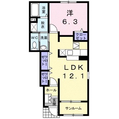 グリーン・フィールズＮⅤ 103【管理NO：1-013878603-01030】 2026年08月中旬入居可能の外観画像