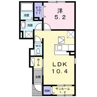 サン・ヤスダ 106【管理NO：1-017392801-01050】 ★家具家電は申し込み後に搬入します 2026年07月下旬入居可能の外観画像