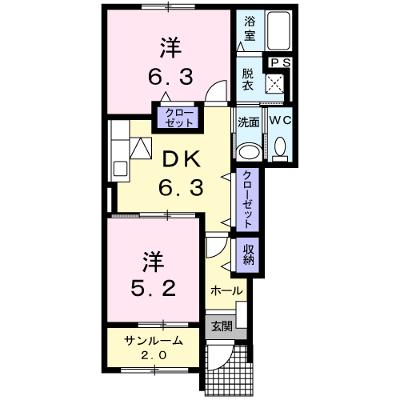 メゾン・ド・ソレイユⅢ 103【管理NO：1-015956701-01030】 2026年07月中旬入居可能の外観画像