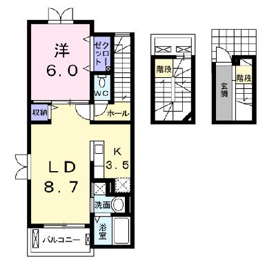 ゼフィロスＢ 305【管理NO：1-017938202-03040】 2026年07月中旬入居可能の外観画像
