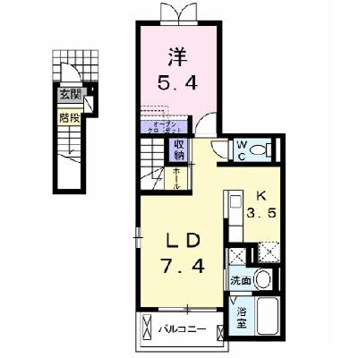 ヴァイオレット 202【管理NO：1-018102701-02020】 ★家具家電は申し込み後に搬入しますの外観画像