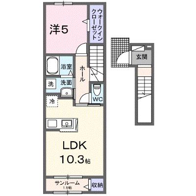 ブルーム・ネオ　Ｂ 205【管理NO：1-027576002-02040】 ★家具家電は申し込み後に搬入します★の外観画像
