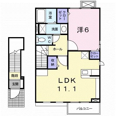 メゾンド・オークス 203【管理NO：1-018979201-02030】 ★家具家電は申し込み後に搬入します★の外観画像