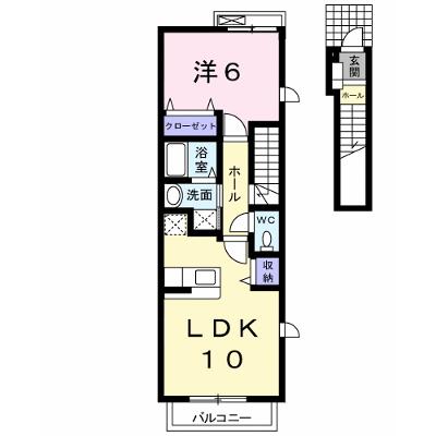 コンフォート・ミキ 201【管理NO：1-018426801-02010】 ★家具家電は申し込み後に搬入します★の外観画像