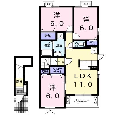 エアリーヒルズⅠ 205【管理NO：1-016029601-02040】 2026年07月下旬入居可能の外観画像