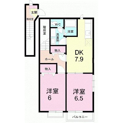 プランドールⅠ 203【管理NO：1-013814301-02030】 ★家具家電は申し込み後に搬入します★の外観画像