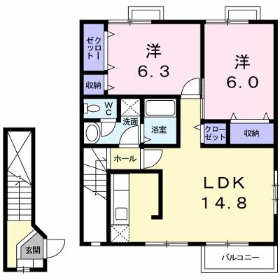 サニーホームズⅡ 203【管理NO：1-010570802-02030】 ★家具家電は申し込み後に搬入します★の外観画像