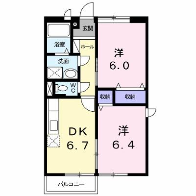 プリムローズ　Ｂ 201【管理NO：1-005943902-02010】の外観画像