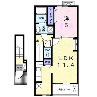 メゾンＩＬ四倉 202【管理NO：1-099288101-02020】 ★家具家電は申し込み後に搬入します★の外観画像