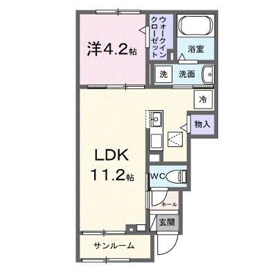 モンステラ 102【管理NO：1-027910401-01020】 ★家具家電は申し込み後に搬入しますの外観画像