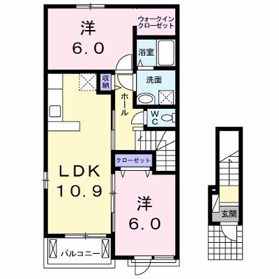 アル　カン　シェル　Ⅱ 201【管理NO：1-018828802-02010】 ★家具家電は申し込み後に搬入します★の外観画像