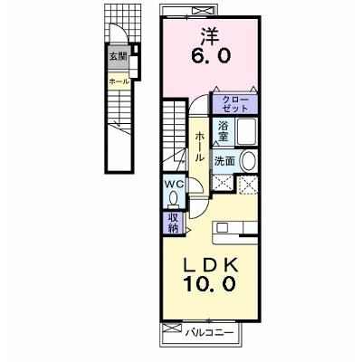 ウィスティリアⅠ 202【管理NO：1-018324601-02020】 ★家具家電は申し込み後に搬入します★の外観画像
