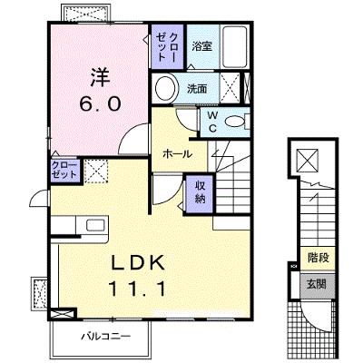 ノワ・グレーヌ　Ｃ 201【管理NO：1-017104001-02010】 ★家具家電は申し込み後に搬入します★の外観画像