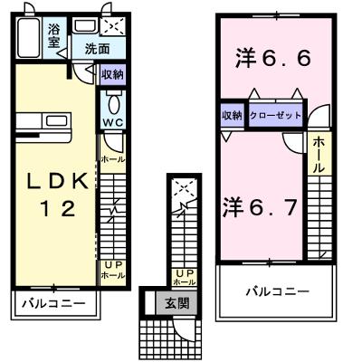 マリアージュ・ドゥ 205【管理NO：1-012842001-02040】 ★家具家電は申し込み後に搬入します★の外観画像