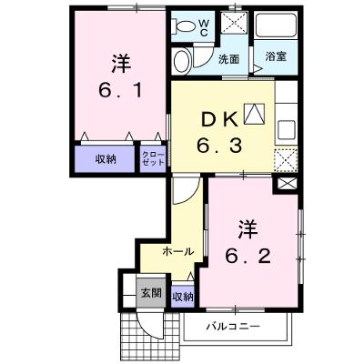 ヴァーレンスＡ 103【管理NO：1-012489801-01030】 ★家具家電は申し込み後に搬入します★の外観画像