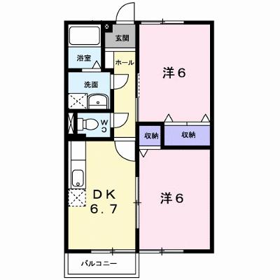 メゾンド　シャトリエ　Ⅱ 202【管理NO：1-007935002-02020】 ★家具家電は申し込み後に搬入します★の外観画像