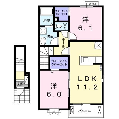 シャン・ド・フルールⅡ 205【管理NO：1-019521402-02040】 ★家具家電は申し込み後に搬入しますの外観画像