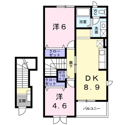 チェリーブロッサムＣ 205【管理NO：1-010898901-02040】 ★家具家電は申し込み後に搬入しますの外観画像