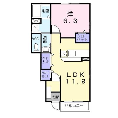 カルムＡ 102【管理NO：1-012907101-01020】 ★家具家電は申し込み後に搬入しますの外観画像