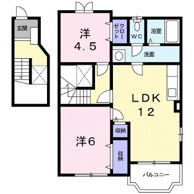 クラベールＣ 201【管理NO：1-012512201-02010】 ★家具家電は申し込み後に搬入しますの外観画像