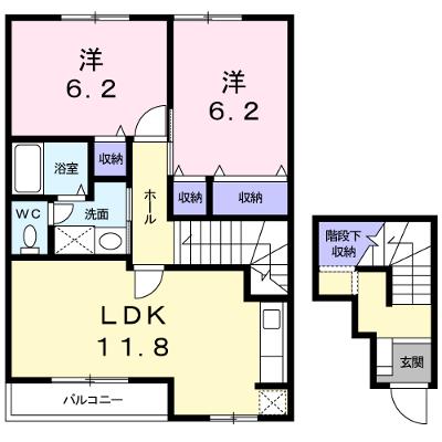 エリア２１α 202【管理NO：1-012350901-02020】 ★家具家電は申し込み後に搬入しますの外観画像