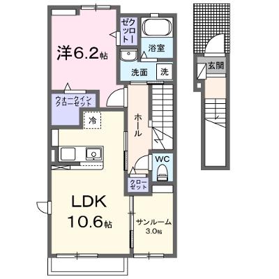ムース 205【管理NO：1-027453601-02040】 ★家具家電は申し込み後に搬入しますの外観画像