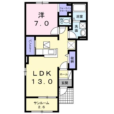 アイリスⅠ 101【管理NO：1-018627101-01010】 ★家具家電は申し込み後に搬入します★ ★2026年08月下旬入居可能★の外観画像