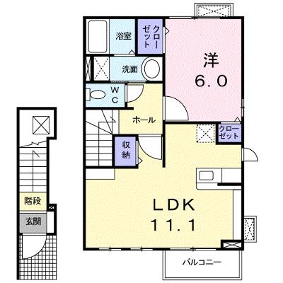 カーサ　ソラーレ　Ｂ 203【管理NO：1-015500902-02030】 ★家具家電は申し込み後に搬入しますの外観画像