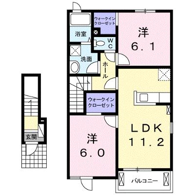 コート・アコール　Ｃ 202【管理NO：1-020940603-02020】 ★家具家電は申し込み後に搬入します 2026年07月中旬入居可能の外観画像