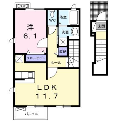 アルワクトＣ 205【管理NO：1-018953001-02040】 ★家具家電は申し込み後に搬入しますの外観画像