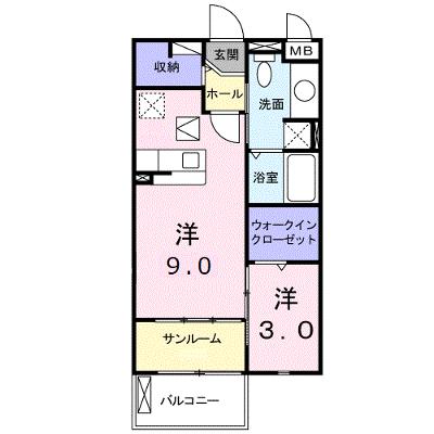 サニーヒルズ岡台Ⅱ 103【管理NO：1-014702501-01030】 ★家具家電は申し込み後に搬入します★の外観画像