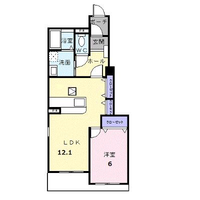 アユム・Ａ 102【管理NO：1-013768401-01020】 ★家具家電は申し込み後に搬入しますの外観画像
