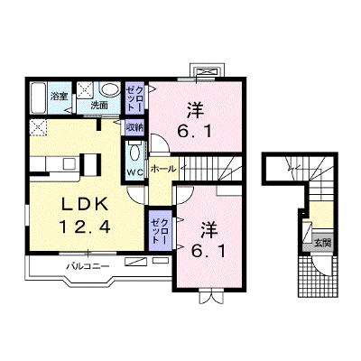 エアリー・カレントⅡ 201【管理NO：1-016354701-02010】 ★家具家電は申し込み後に搬入しますの外観画像