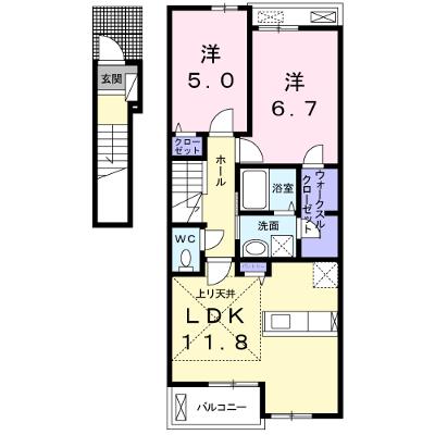 プラスターⅡ 202【管理NO：1-020835802-02020】 ★家具家電は申し込み後に搬入しますの外観画像